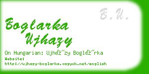 boglarka ujhazy business card